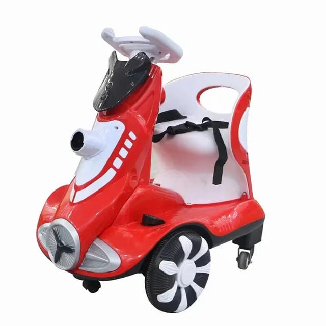 Pikkaboo - Toddler Four Wheel Lights And Bubbles Electric Scooter | Red